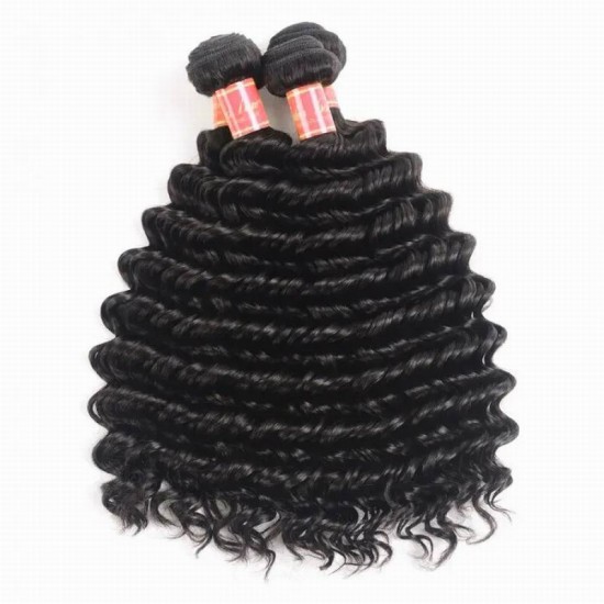 【12A 2PCS】Hot selling Merula Virgin Peruvian deep wave Human Hair Gorgeous Weave Hair 2 Bundles lot