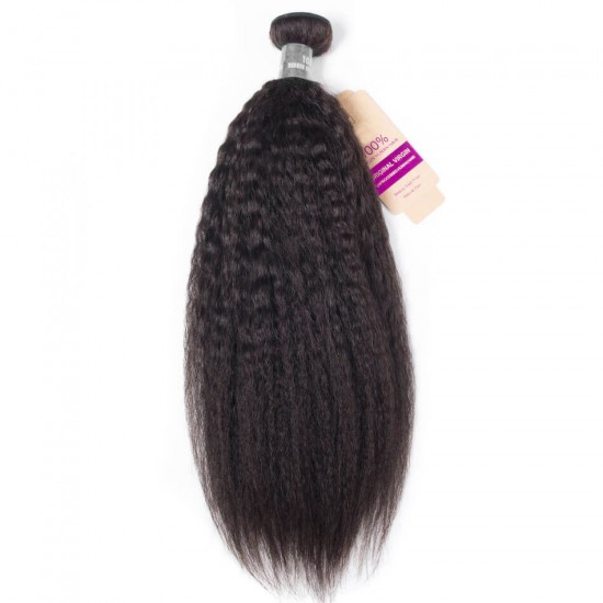 【12A 1PC】Hot selling Merula Virgin Peruvian Kinky straight Human Hair Gorgeous Weave Hair single bundle deal