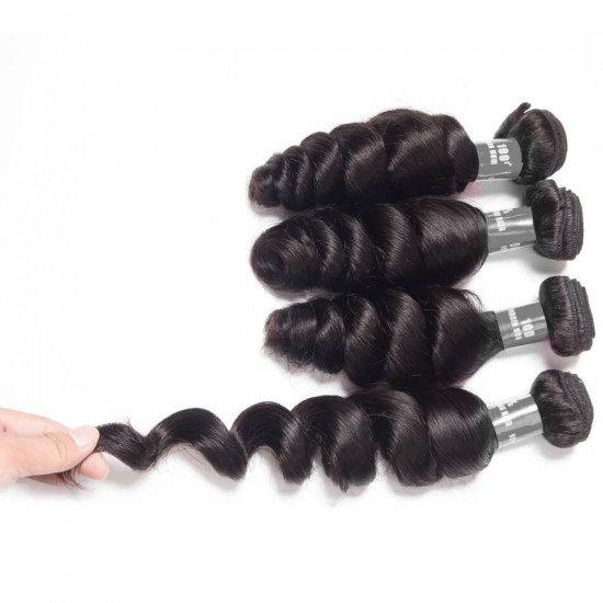 【12A 4PCS】Holiday Promotion Merula Virgin Peruvian Loose Wave texzture 4 Bundles pack Lovely service