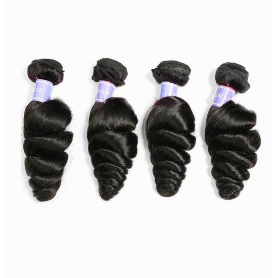 【12A 3PCS】Merula Virgin Brazilian loose wave spiral curls Human Hair Beautiful Weave Hair 3 Bundles deal