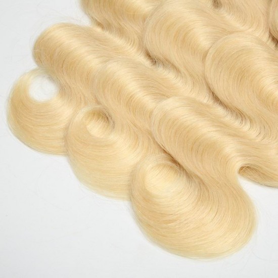 【12A 1PC】Merula Virgin blonde 613 body wave bundle Silky human hair weft