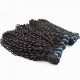 300g Luxury spring curl Super double drawn Virgin Indian hair silky soft human hair natural black color No Smell
