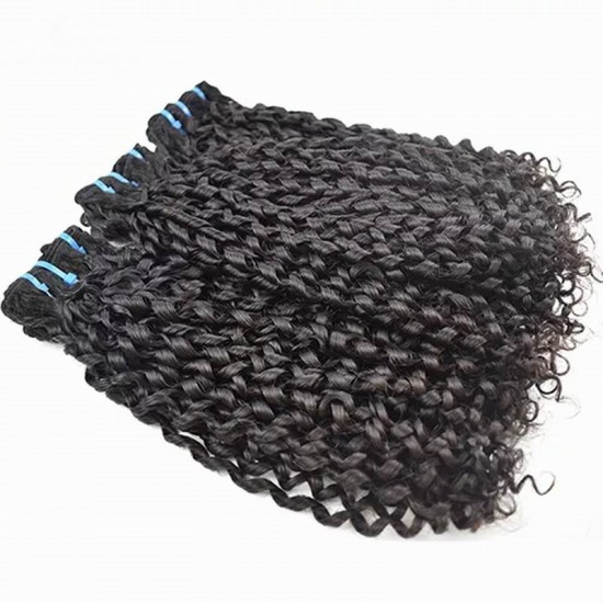 300g Luxury spring curl Super double drawn Virgin Indian hair silky soft human hair natural black color No Smell