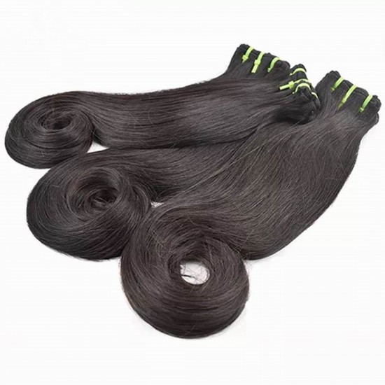 300g Straight tip bottom wave Super double drawn Virgin mink Indian human hair Silky bouncy weft 