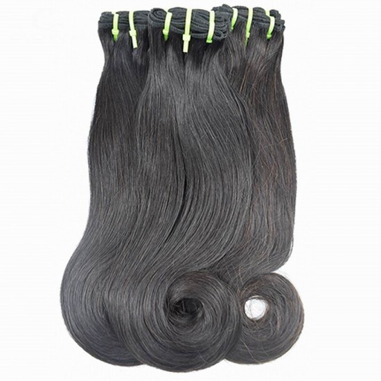 300g Straight tip bottom wave Super double drawn Virgin mink Indian human hair Silky bouncy weft 
