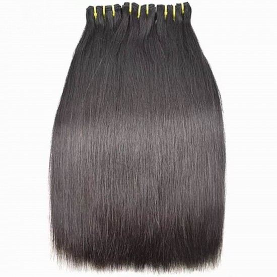300g Super double drawn Virgin Indian hair silky bone straight soft silky texture natural #1B color Merula thick bundles