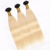 1B blonde black roots 613 straight human hair 3pcs Merula Virgin hair material nice color soft hair weave 