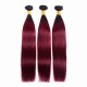 1/99J burgundy straight 3 bundles wine red dark color human hair Merula Virgin hair closure frontal optional ship in 4 days