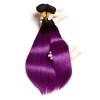 1B/PURPLE ROMANCE COLOR BOUNCY STRAIGHT 3 BUNDLES HUMAN HAIR WEFT MERULA VIRGIN HAIR CLOSURE FRONTAL OPTIONAL