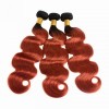 1B/350 copper red Addictive color Body wavy 4 bundles dark orange color hair weft Merula Virgin hair closure frontal optional