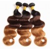 1B/4/30 three tone dark brown body wave 4 bundles human hair closure frontal optional ship in  4 days