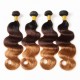 1B/4/30 three tone dark brown body wave 3 bundles human hair weave closure frontal available Forever love