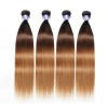 1B/4/30 three tone brown color bouncy straight 4bundles human hair wefts Merula virgin hair 