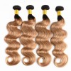 1B/27 Quiet beautiful ombre hairs honey blonde body wave 3 bundles human hair weaves Hot selling two tone 