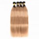 1B/27 artist culture ombre hairs honey blonde straight 3 bundles human hair weaves Best matching two tone 