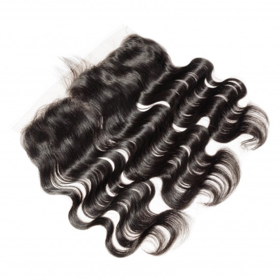 Body Wave Virgin hair Lace frontals 13x4 13x6 Transprent Swiss HD lace preplucked single knotted 1 pack