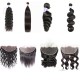 【3/4 bundles with 13x4 frontal】Merula Virgin hair straight wavy curly wefts with 13x4 frontal HD transparent lace different textures package kits