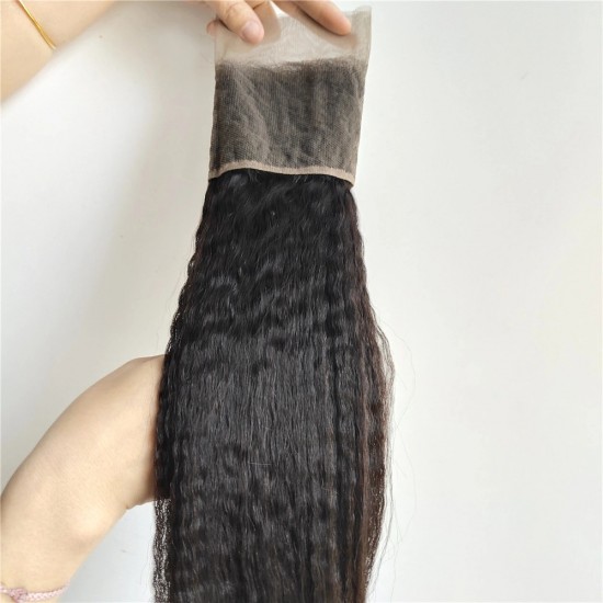 Kinky Straight Virgin hair Lace frontals 13x4 13x6 Transprent undetectable HD lace preplucked single knotted 1 pack