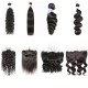 【3/4 bundles with 13x6 frontal】Merula Virgin hair straight wavy curly wefts with 13x6 frontal HD transparent lace different textures package deals