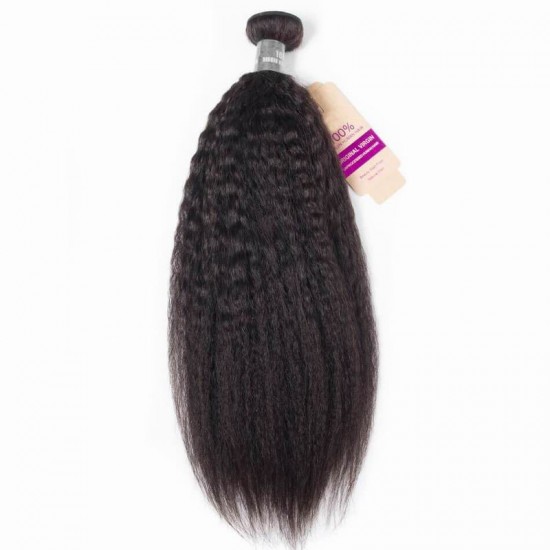 【3/4 bundles with 13x4 frontal】Merula Virgin hair straight wavy curly wefts with 13x4 frontal HD transparent lace different textures package kits