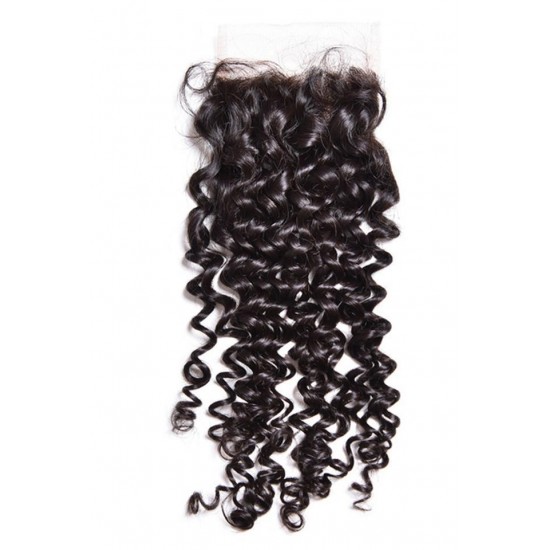 Italian curly Romance curl Closure 4x4 5x5 6x6 7x7 Transparent HD lace preplucked small knots Virgin human hair 1 pack