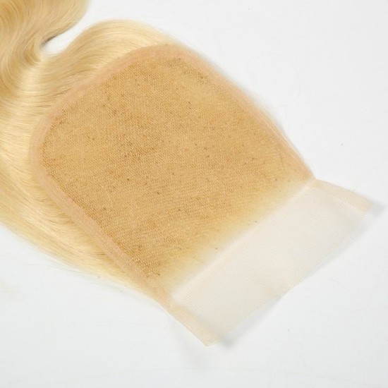 Merula Virgin blonde #613 lace closure transparent HD lace 4x4 5x5 6x6 Body wave texture silky soft human hair preplucked single knots
