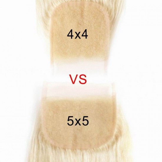 Merula Virgin 613 blonde color top lace swiss closure HD lace 4x4 5x5 6x6 straight human hair un-Bleached knots