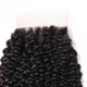 Bouncy kinky curly Closure 4x4 5x5 6x6 7x7 Transparent HD lace preplucked small knots natural hairline Virgin human hair 1 pack