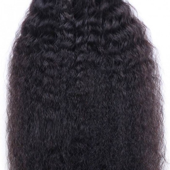 Lovely Kinky Straight Closure 4x4 5x5 6x6 7x7 Transparent HD lace preplucked small knots natural hairline Virgin human hair 1 pack