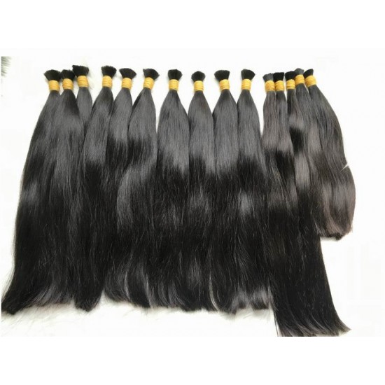 Bulk Straight hair 100g/lot For braids 100% Virgin human hair 1 bundle thick bundle No weft Merula 
