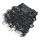 100g/set clip ins straight virgin human hair extensions single drawn different textures available 7pcs/set by Merula