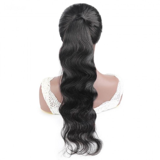Drawstring Ponytails deep wave Brazilian virgin human hair extensions different textures available 120g/pack