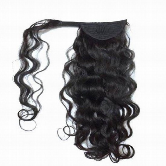 Drawstring Ponytails kinky curly Brazilian virgin human hair extensions different textures available 120g/pack
