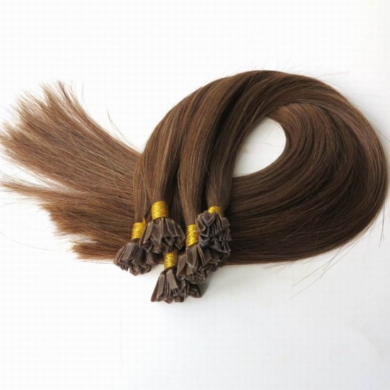 V-tips 100g/lot Virgin human hair extensions prebonded small beads accept custom color or texture