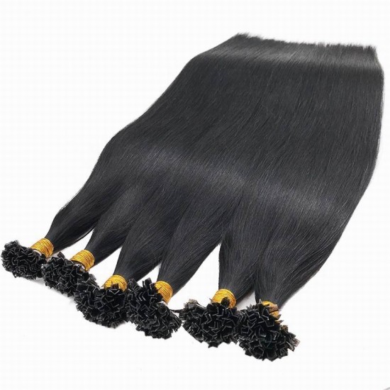 V-tips 100g/lot Virgin human hair extensions prebonded small beads accept custom color or texture