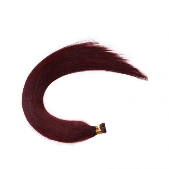 I tips 100g/lot Virgin human hair extensions prebonded small beads accept custom color&texture