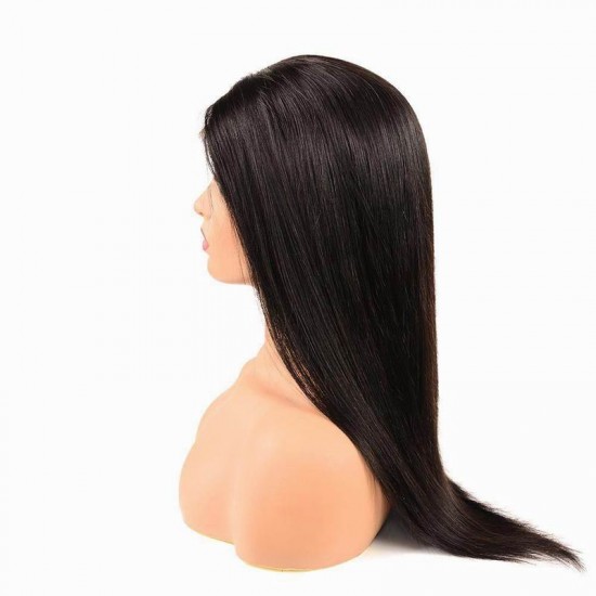 Merula Natural Straight middle T part lace Virgin human Hair wig transparent lace New product 13x4x1