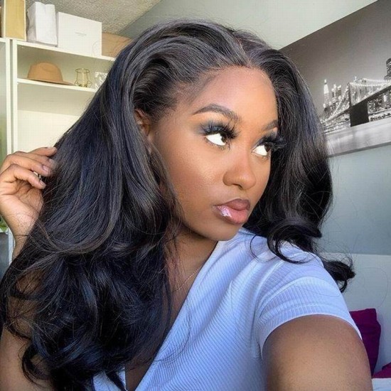 Merula Body Wave 13*6 Frontal HD Lace Closure Human Hair Wigs 12-30 inches Newly Made Swiss Lace Closure Natural Color 100% Virgin Human Hair Free Shipping