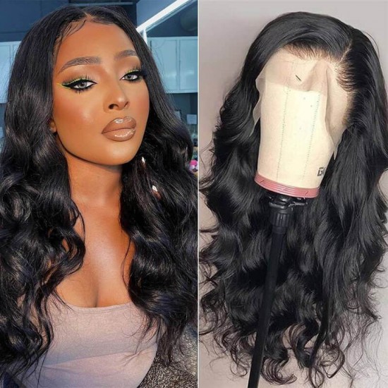 Merula Body Wave 13*6 Frontal HD Lace Closure Human Hair Wigs 12-30 inches Newly Made Swiss Lace Closure Natural Color 100% Virgin Human Hair Free Shipping