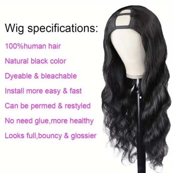 Merula Body Wave U Part Wigs 100% Human Hair Remy Virgin Hair Wigs For Women Glueless Wigs 200% Density Cheap Wig