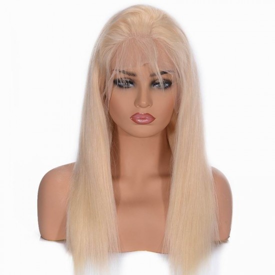 Platinum blonde 613 transparent lace frontal wig 13x6 big size glueless HD lace straight wavy textures Merula Hot selling 