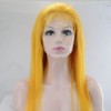 Stunning yellow color glueless lace front wig Surprisingly Trendy Yellow Hair wigs Hot sale 100% human hair Tangle free