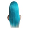 Blue color Virgin human hair lace frontal wig preplucked small knots Thin hairline shedding free Merula hairs