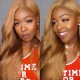 Merula Virgin Hair Color #27 honey blonde lace frontal wig high quality HD lace wigs colored hairs No matting