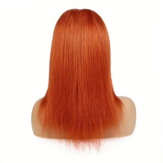 Ginger orange Virgin human hair lace frontal wig amazing colored wigs by Merula HD medium brown lace Vip service