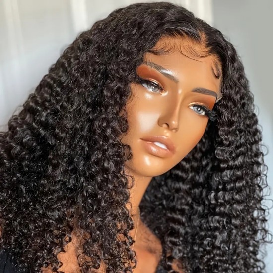 Merula Deep Curly 13*6 Frontal HD Lace Closure Human Hair Wigs 12-30 inches Newly Made Swiss Lace Closure Natural Color 100% Virgin Human Hair Free Shipping