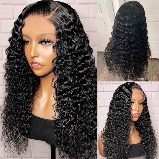 Merula Deep Wave 13*4 Frontal Lace Closure Human Hair Wigs 12-30 inches Newly Made Swiss Lace Closure Natural Color 100% Virgin Human Hair Free Shipping