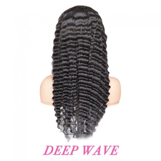 Merula Deep Wave 4*4 5*5 Lace Closure Human Hair Wigs 12-30 inches Swiss Lace Closure Natural Color 