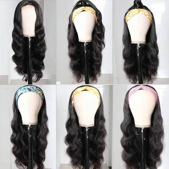 Merula Virgin Hair Headband wig thick body wave different textures available ship in 24 hours