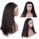 Merula Virgin Hair Kinky straight soft silky headband wig weave wigs can be dyed with adjustable straps combs